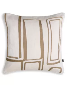 Ribeira Beige and White Cushion