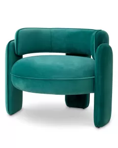 Chaplin Savona Turquoise Velvet Armchair