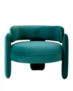 Chaplin Savona Turquoise Velvet Armchair