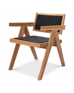 Kristo Black Weave Indoor/Outdoor Dining Chair