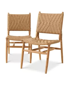 Laroc Natural Teak Outdoor Dining Chair - Set of 2
