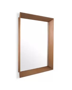 Othello Brushed Brass Square Mirror
