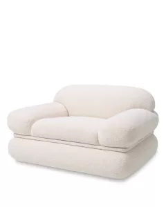 Menard Boucle Cream Arm Chair