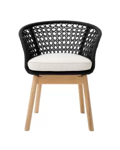 Trinity Black Rope Indoor/Outdoor Dining Chair