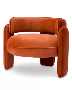 Chaplin Savona Orange Velvet Armchair
