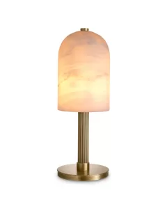 Kayla Antqiue Brass & Alabaster Table Lamp