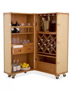 Martini Bianco Rattan Wine Cabinet 