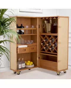 Martini Bianco Rattan Wine Cabinet 