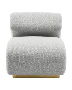 Sansome Reve Grey & Brushed Brass Arm Chair