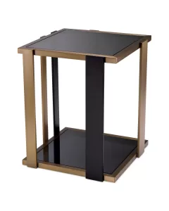 Clio Brushed Brass Side Table 