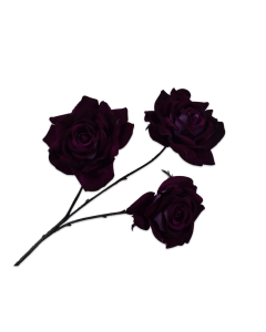 Rose Dark Purple Artificial Spray 69cm