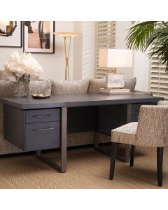 Canova Charcoal Grey Oak Desk 
