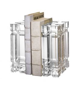 Linea Crystal Bookend - Set of 2