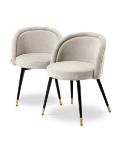 Chloe Dining Chair Clarck sand - Set of 2
