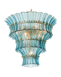 Toscano Blue Glass Chandelier