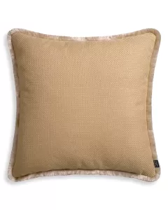 Cancan Large Cushion Amber with Beige Fringe