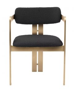 Donato Boucle Black Dining Chair