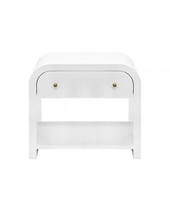 Esther White Lacquer Waterfall Side Table