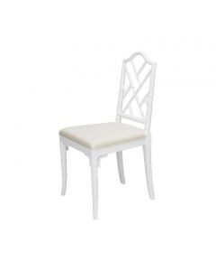 Fairfield Chippendale Bamboo White Dining Chair