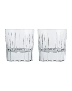 Set of 2 Old Fashioned crystal glasses