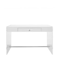 Lennon Acrylic & White Lacquer Desk