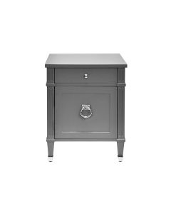Lily Grey Lacquer & Nickel Side Table