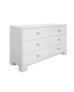 Louise White Lacquer & Brass Dresser