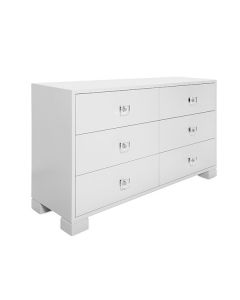 Louise White Lacquer & Nickel Dresser
