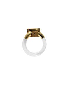 Lyra Acrylic & Brass Ring Hardware