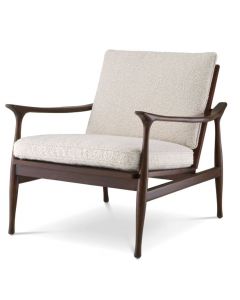 Manzo Classic Brown & Boucle Arm Chair 