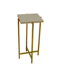 Ollie Brass Cigar Table with Grey Shagreen Top