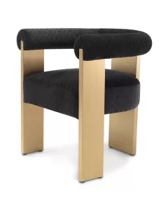 Philipp Plein Brushed Brass Icon Dining Chair