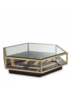 Philipp Plein Brushed Brass Falcon View Coffee Table