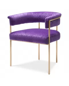 Philipp Plein Purple Monogram Dining Chair