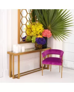 Philipp Plein Purple Monogram Dining Chair