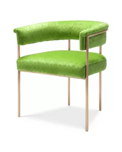 Philipp Plein Green Monogram Dining Chair