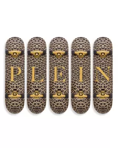 Philipp Plein Leopard Skateboard - Set of 5