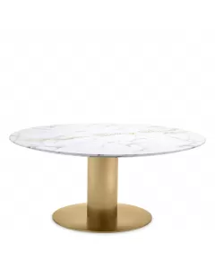 Philipp Plein White Marble Enjoy Dining Table