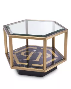 Philipp Plein Brushed Brass Falcon View Side Table