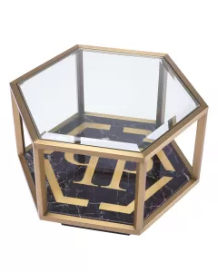 Philipp Plein Brushed Brass Falcon View Side Table