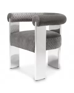 Philipp Plein Nickel Icon Dining Chair
