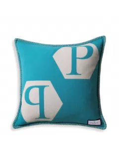Philipp Plein Blue Logo Cushion