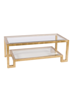 Worlds Away Winston Gold Coffee Table 