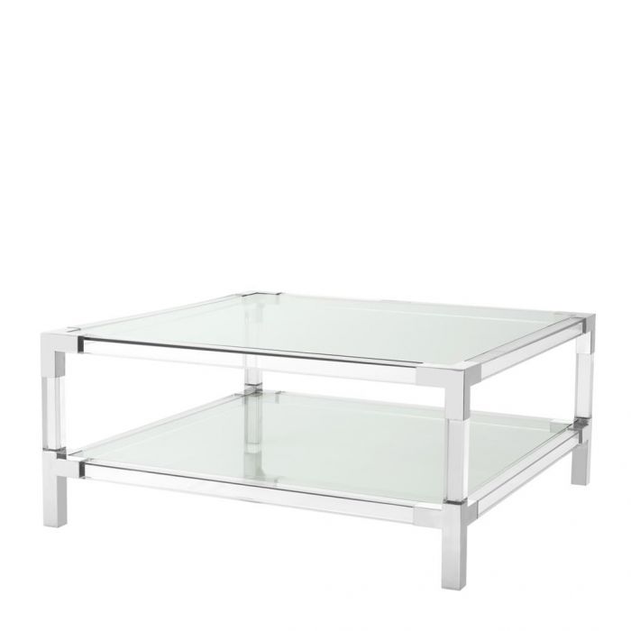 Polished Stainless Steel Coffee Table, Lucite Coffee Table Au