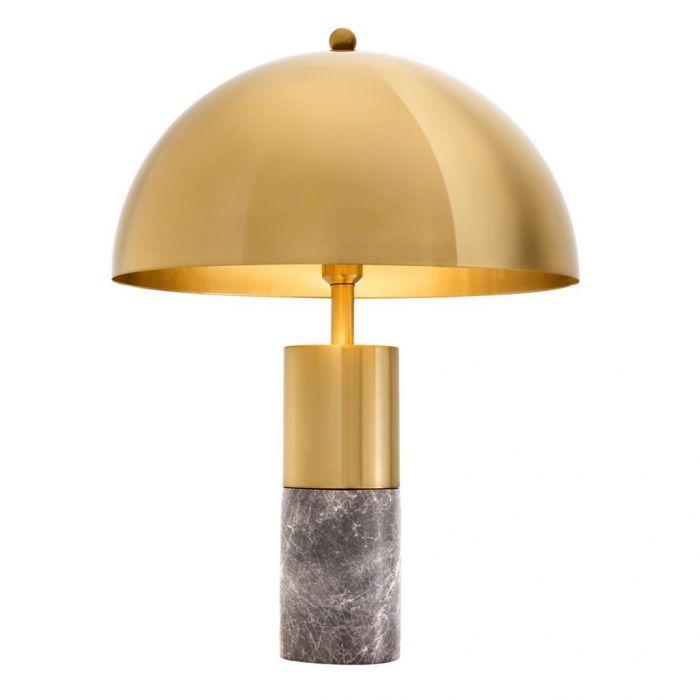 Flair Grey Marble Brass Table Lamp, Brass Table Lamps Australia