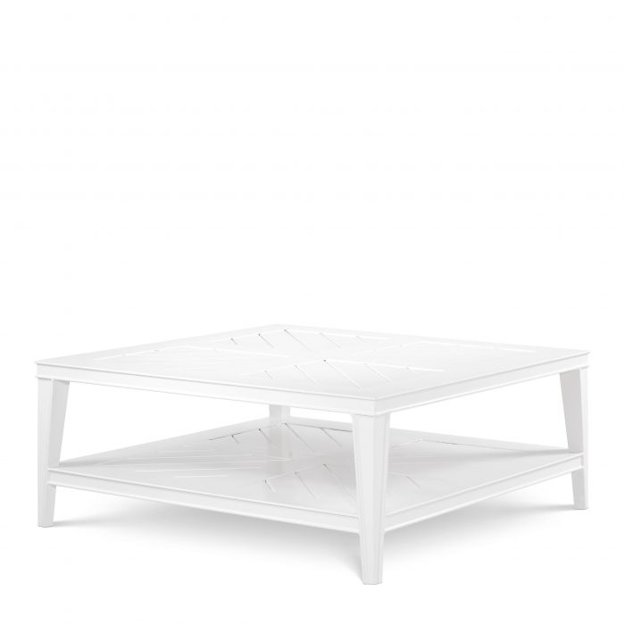 Bell Rive White Outdoor Square Coffee, Outdoor Coffee Table White Square