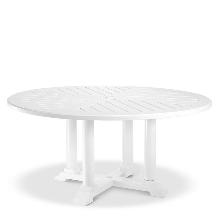 Bell Rive White Outdoor Large Round, Large Round Outdoor Table