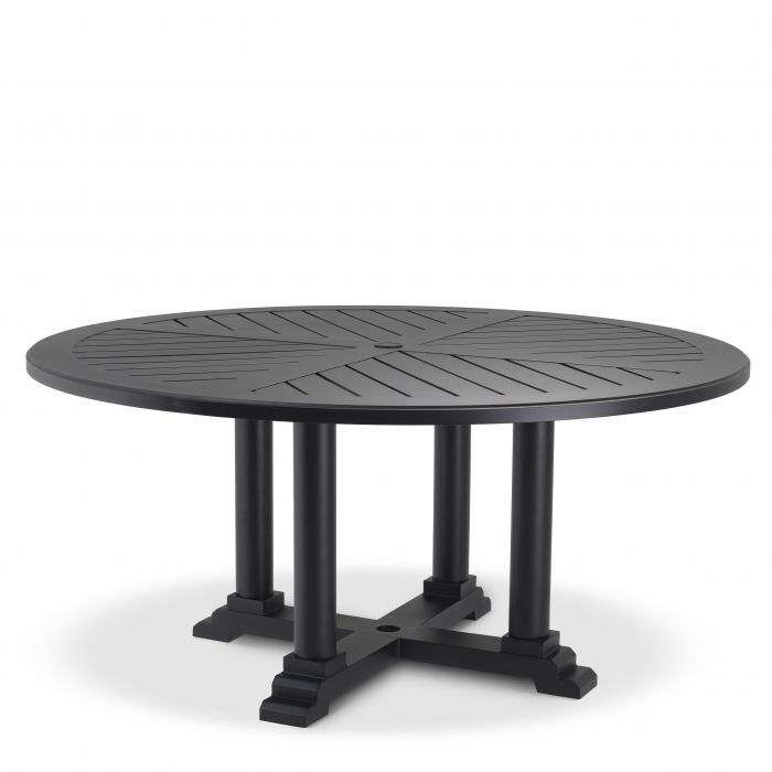 Bell Rive Black Outdoor Large Round, Circle Dining Table Large