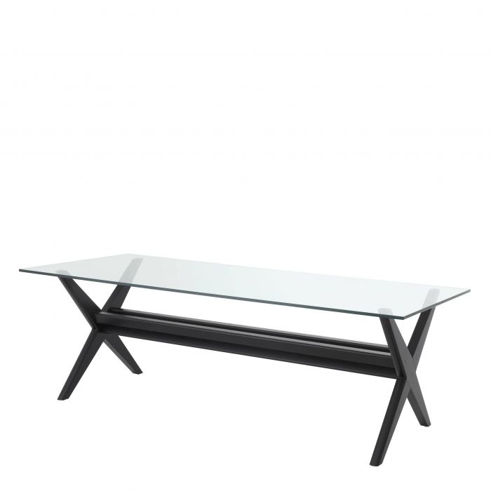 Maynor Classic Black Dining Table, Black Rectangle Dining Table
