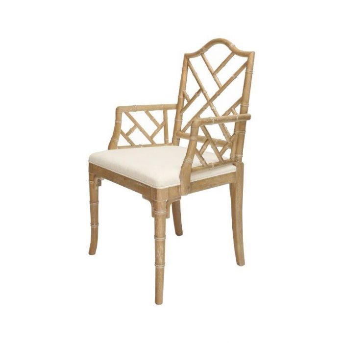 Bristol Chippendale Cerused Oak Bamboo, Chinese Chippendale Outdoor Furniture